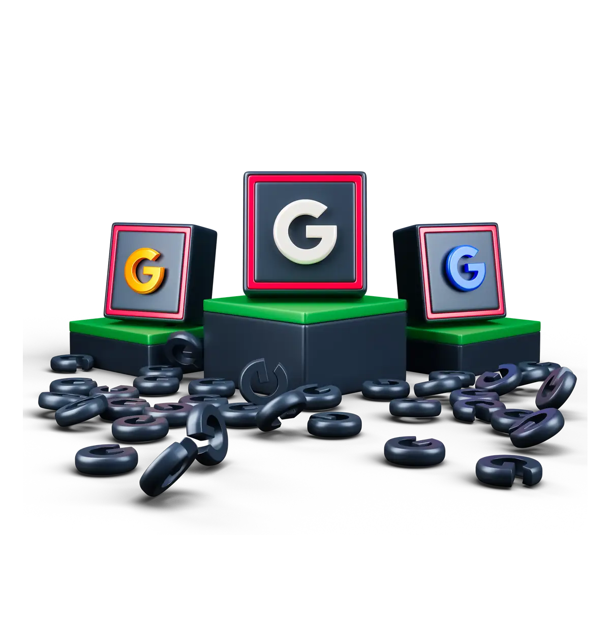 seo sito wordpress a group of black boxes with letters on them