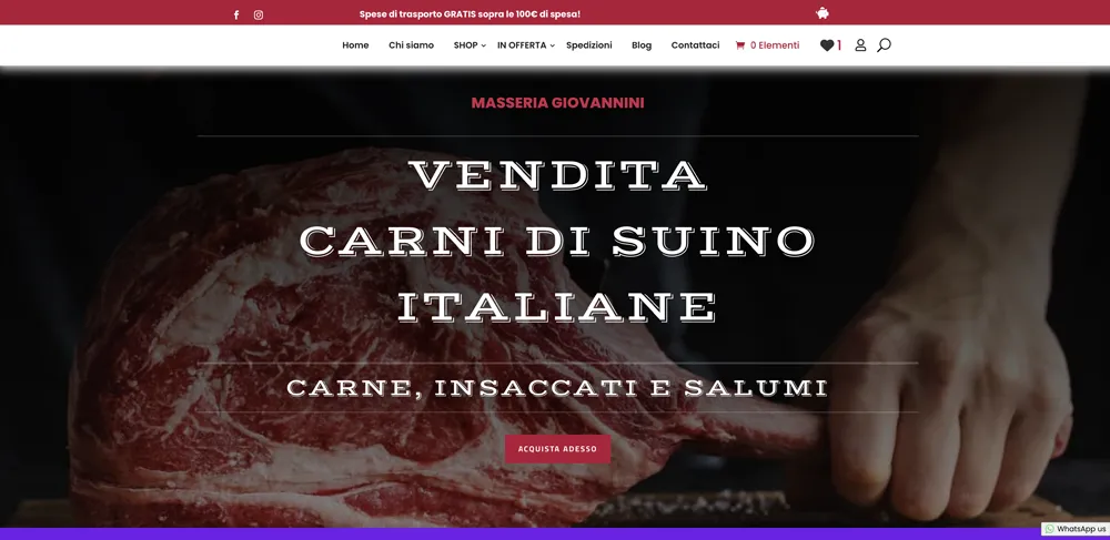 realizzazione siti web masseria osteria